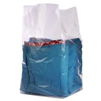 16 x 14 x 24 Clear Gusseted Poly Bags 1.5 mil