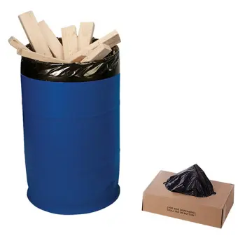 38 x 65 Black LDPE Drum Liners 6 mil