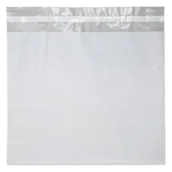 A 14.25" x 12" x 4" White Poly Mailer, 2.5 Mil